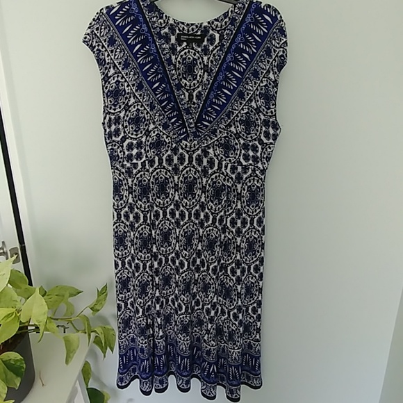 Jones New York blue print dress - Picture 2 of 8